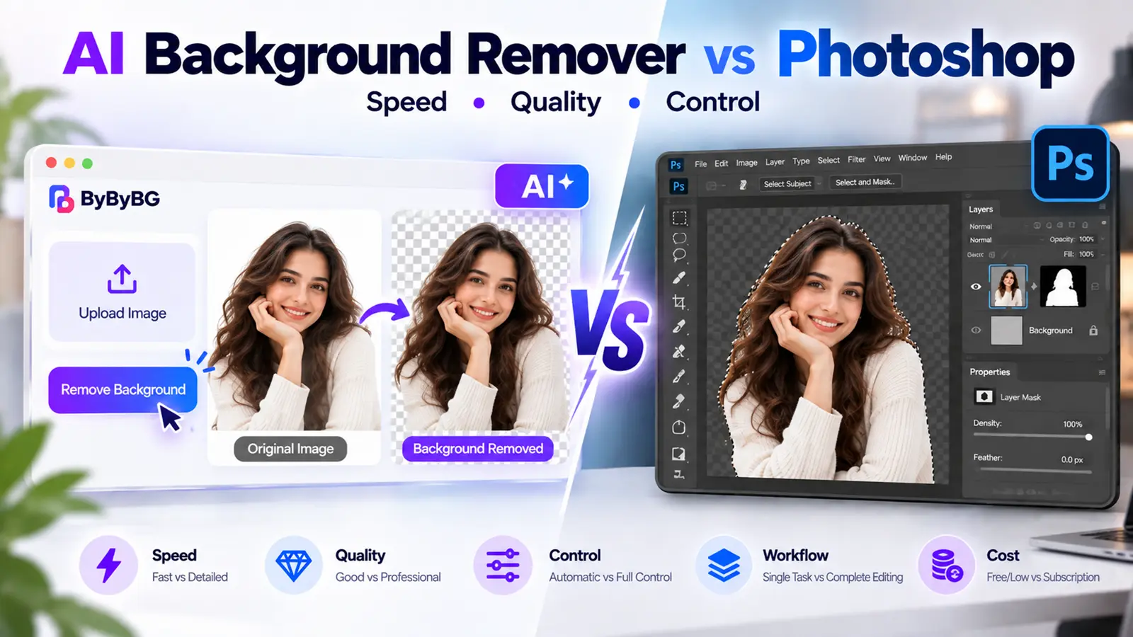 AI Background Remover vs Photoshop: Which Is Better?